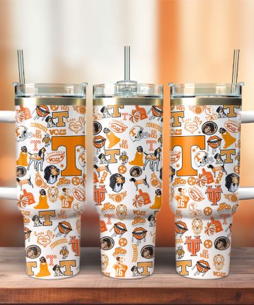Tennessee Volunteers Ncaa Sports Custom Stanley Quencher 40Oz Stainless Steel Tumbler With Handle
