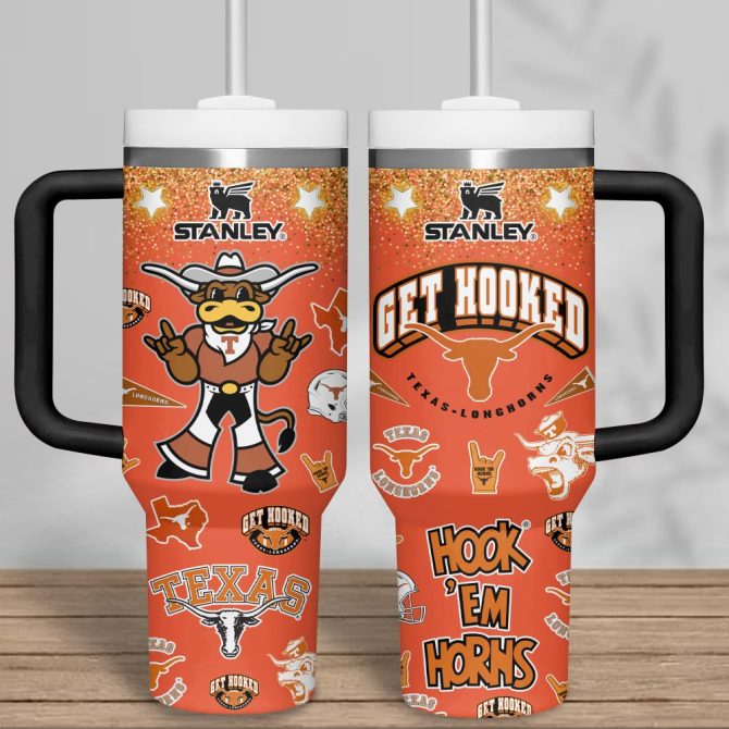 Texas Longhorns Ncaa Sports Custom Stanley Quencher 40Oz Stainless Steel Tumbler With Handle - Image 3