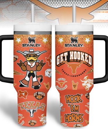 Texas Longhorns Ncaa Sports Custom Stanley Quencher 40Oz Stainless Steel Tumbler With Handle