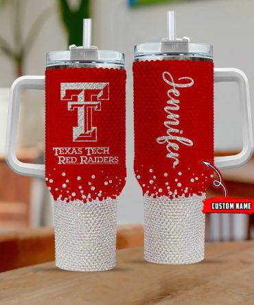 Texas Tech Red Raiders Ncaa Custom Stanley Quencher 40Oz Stainless Steel Tumbler With Handle