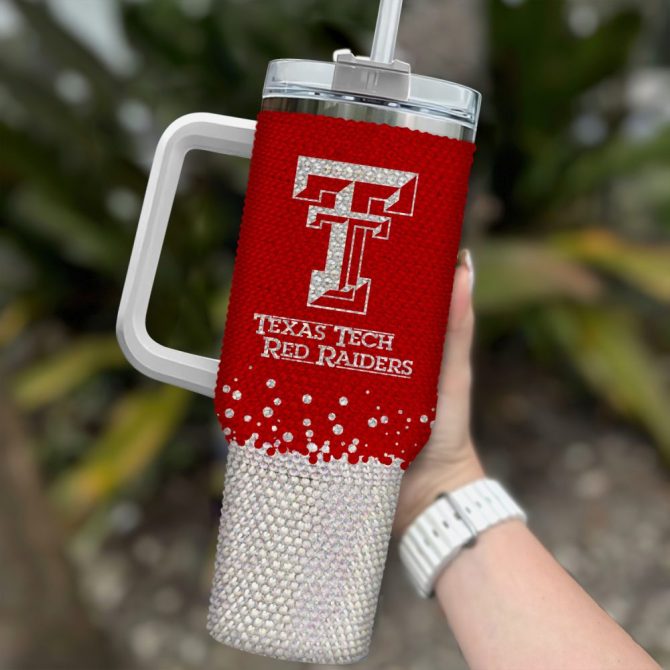 Texas Tech Red Raiders Ncaa Custom Stanley Quencher 40Oz Stainless Steel Tumbler With Handle - Image 2