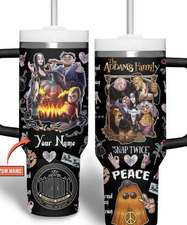 The Addams Family Movies Custom Stanley Quencher 40Oz Stainless Steel Tumbler With Handle
