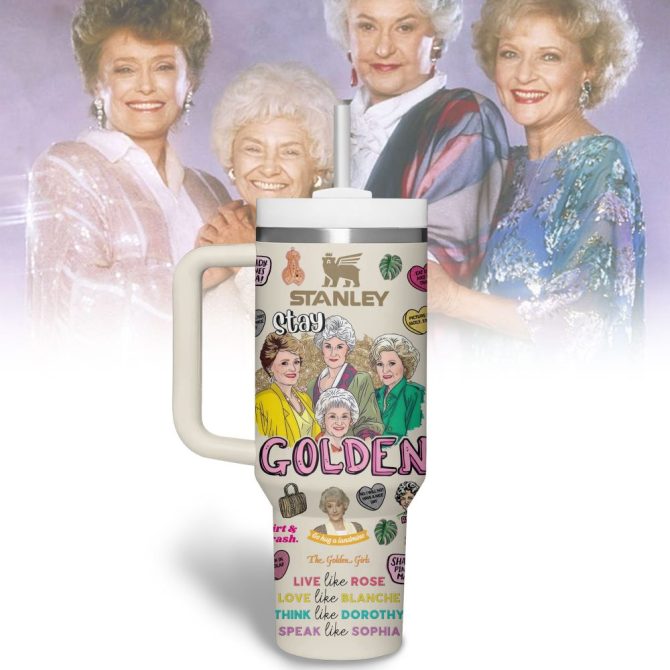 The Golden Girls Tv Series Custom Stanley Quencher 40Oz Stainless Steel Tumbler With Handle - Image 3
