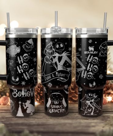 The Grinch And Friend Movies Christmas Custom Stanley Quencher 40Oz Stainless Steel Tumbler With Handle