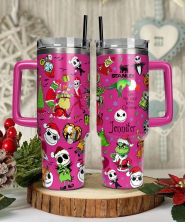 The Grinch And Friend Movies Christmas Custom Stanley Quencher 40Oz Stainless Steel Tumbler With Handle