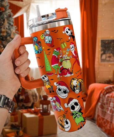 The Grinch And Friend Movies Christmas Custom Stanley Quencher 40Oz Stainless Steel Tumbler With Handle