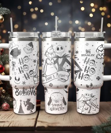 The Grinch And Friend Movies Christmas Custom Stanley Quencher 40Oz Stainless Steel Tumbler With Handle