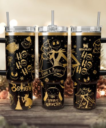 The Grinch And Friend Movies Christmas Custom Stanley Quencher 40Oz Stainless Steel Tumbler With Handle