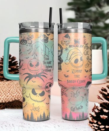 The Grinch And Friend Movies Custom Stanley Quencher 40Oz Stainless Steel Tumbler With Handle