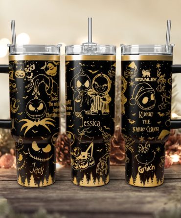 The Grinch And Friend Movies Custom Stanley Quencher 40Oz Stainless Steel Tumbler With Handle