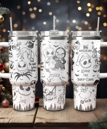 The Grinch And Friend Movies Custom Stanley Quencher 40Oz Stainless Steel Tumbler With Handle