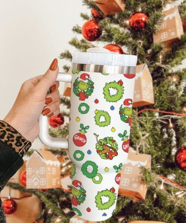 The Grinch Cartoon Custom Stanley Quencher 40Oz Stainless Steel Tumbler
