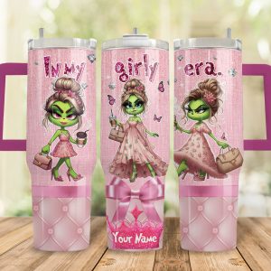 The Grinch Cartoon Custom Stanley Quencher 40Oz Stainless Steel Tumbler