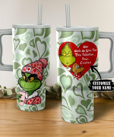 The Grinch Cartoon Custom Stanley Quencher 40Oz Stainless Steel