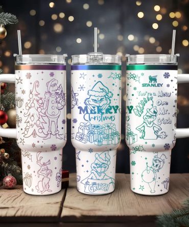 The Grinch Movies Christmas Custom Stanley Quencher 40Oz Stainless Steel Tumbler With Handle