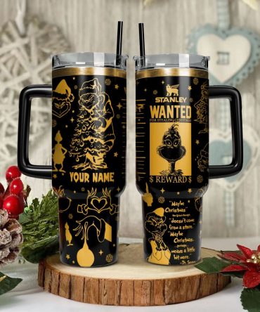 The Grinch Movies Christmas Custom Stanley Quencher 40Oz Stainless Steel Tumbler With Handle