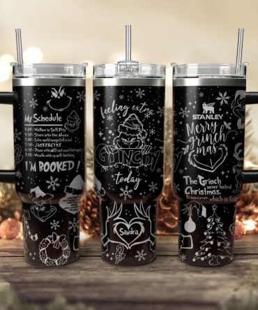 The Grinch Movies Christmas Custom Stanley Quencher 40Oz Stainless Steel Tumbler With Handle