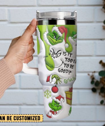 The Grinch Movies Christmas Custom Stanley Quencher 40Oz Stainless Steel Tumbler With Handle