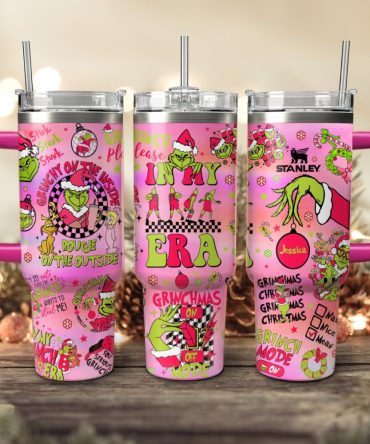 The Grinch Movies Christmas Custom Stanley Quencher 40Oz Stainless Steel Tumbler With Handle