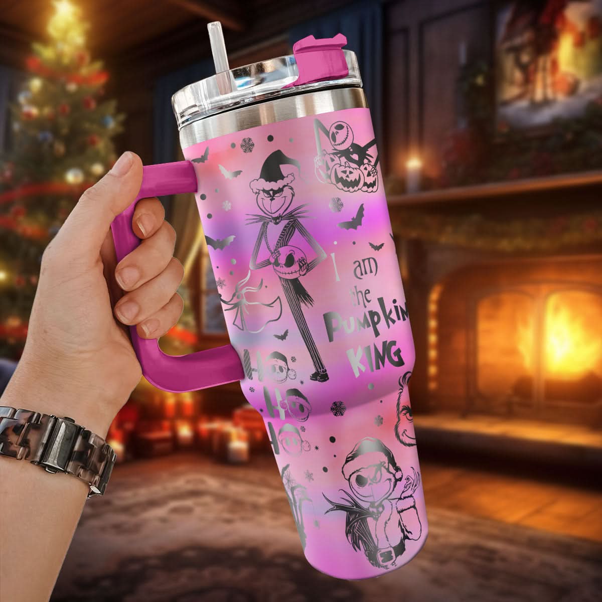 The Grinch Movies Christmas Custom Stanley Quencher 40Oz Stainless Steel Tumbler With Handle