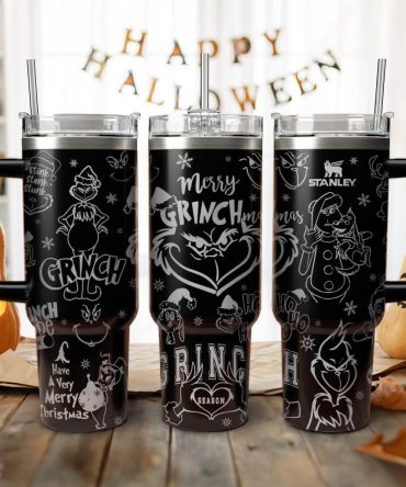 The Grinch Movies Christmas Custom Stanley Quencher 40Oz Stainless Steel Tumbler With Handle