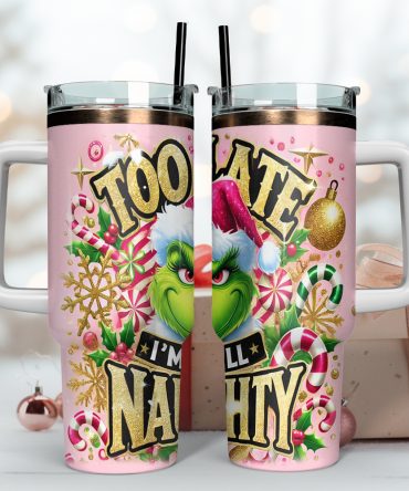 The Grinch Movies Christmas Custom Stanley Quencher 40Oz Stainless Steel Tumbler With Handle