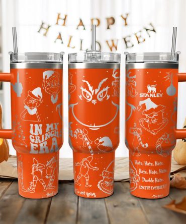 The Grinch Movies Christmas Custom Stanley Quencher 40Oz Stainless Steel Tumbler With Handle