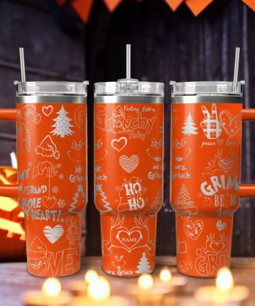 The Grinch Movies Christmas Custom Stanley Quencher 40Oz Stainless Steel Tumbler With Handle