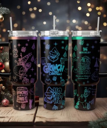 The Grinch Movies Christmas Custom Stanley Quencher 40Oz Stainless Steel Tumbler With Handle