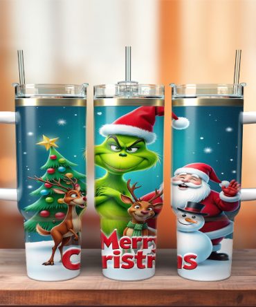The Grinch Movies Christmas Custom Stanley Quencher 40Oz Stainless Steel Tumbler With Handle