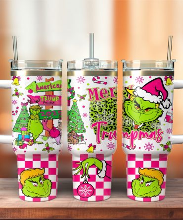 The Grinch Movies Christmas Custom Stanley Quencher 40Oz Stainless Steel Tumbler With Handle