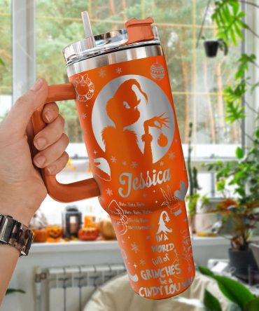 The Grinch Movies Christmas Custom Stanley Quencher 40Oz Stainless Steel Tumbler With Handle