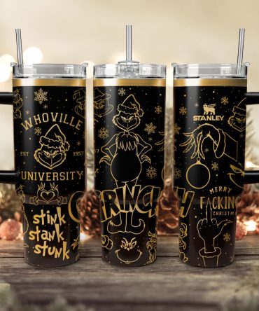 The Grinch Movies Christmas Custom Stanley Quencher 40Oz Stainless Steel Tumbler With Handle
