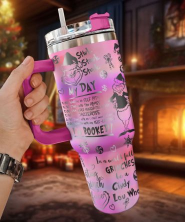 The Grinch Movies Christmas Custom Stanley Quencher 40Oz Stainless Steel Tumbler With Handle