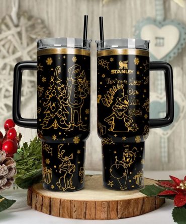 The Grinch Movies Christmas Custom Stanley Quencher 40Oz Stainless Steel Tumbler With Handle