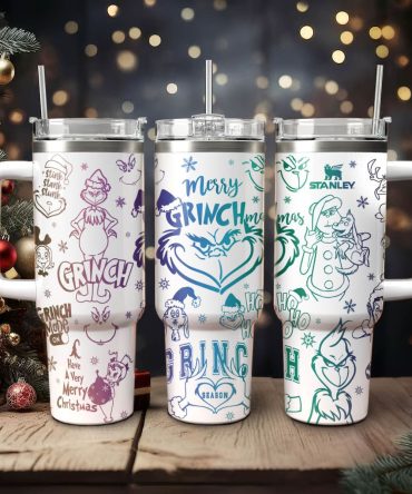 The Grinch Movies Christmas Custom Stanley Quencher 40Oz Stainless Steel Tumbler With Handle