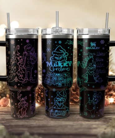 The Grinch Movies Christmas Custom Stanley Quencher 40Oz Stainless Steel Tumbler With Handle