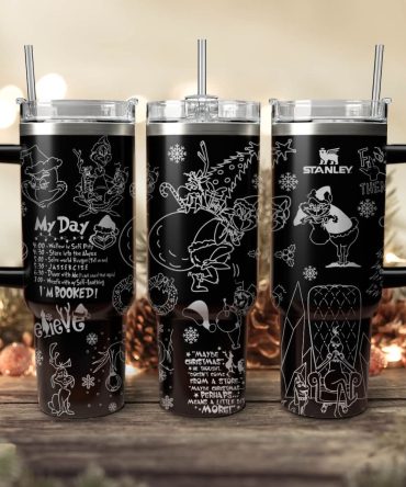 The Grinch Movies Christmas Custom Stanley Quencher 40Oz Stainless Steel Tumbler With Handle