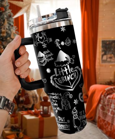 The Grinch Movies Christmas Custom Stanley Quencher 40Oz Stainless Steel Tumbler With Handle