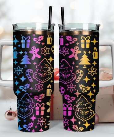 The Grinch Movies Christmas Custom Stanley Quencher 40Oz Stainless Steel Tumbler With Handle