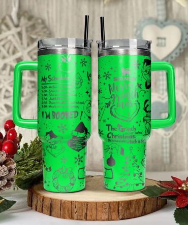 The Grinch Movies Christmas Custom Stanley Quencher 40Oz Stainless Steel Tumbler With Handle