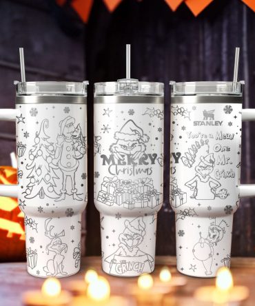 The Grinch Movies Christmas Custom Stanley Quencher 40Oz Stainless Steel Tumbler With Handle