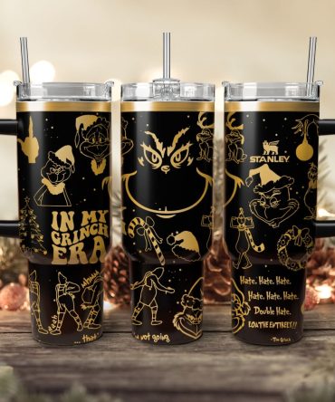 The Grinch Movies Christmas Custom Stanley Quencher 40Oz Stainless Steel Tumbler With Handle