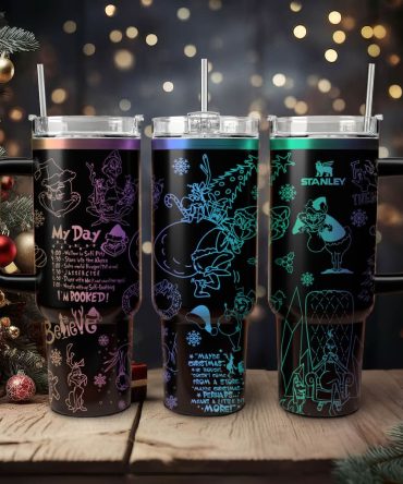 The Grinch Movies Christmas Custom Stanley Quencher 40Oz Stainless Steel Tumbler With Handle