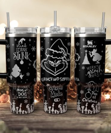 The Grinch Movies Christmas Custom Stanley Quencher 40Oz Stainless Steel Tumbler With Handle