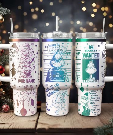 The Grinch Movies Christmas Custom Stanley Quencher 40Oz Stainless Steel Tumbler With Handle