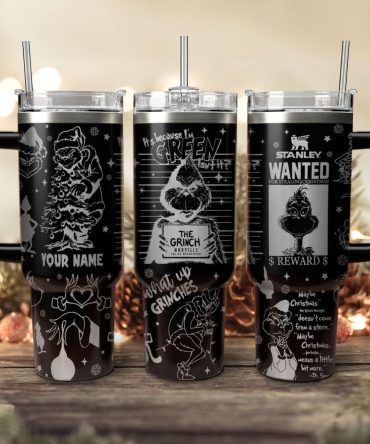 The Grinch Movies Christmas Custom Stanley Quencher 40Oz Stainless Steel Tumbler With Handle