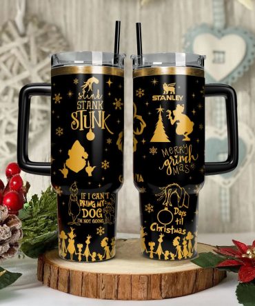 The Grinch Movies Christmas Custom Stanley Quencher 40Oz Stainless Steel Tumbler With Handle