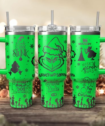 The Grinch Movies Christmas Custom Stanley Quencher 40Oz Stainless Steel Tumbler With Handle