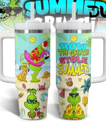 The Grinch Movies Custom Stanley Quencher 40Oz Stainless Steel Tumbler With Handle
